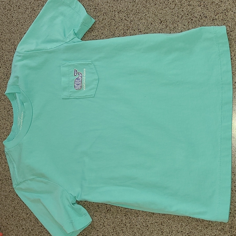 Vineyard Vines t shirt-mint coral reef whale-VV